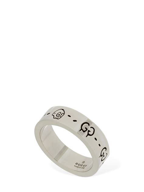 gucci ring mens black|gucci ghost ring men.